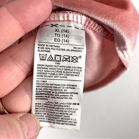 VELVET Dusty Pink Girls Babydoll Tiered Holiday Dress Stretchy V-Neck XL 14 - Picture 6 of 6